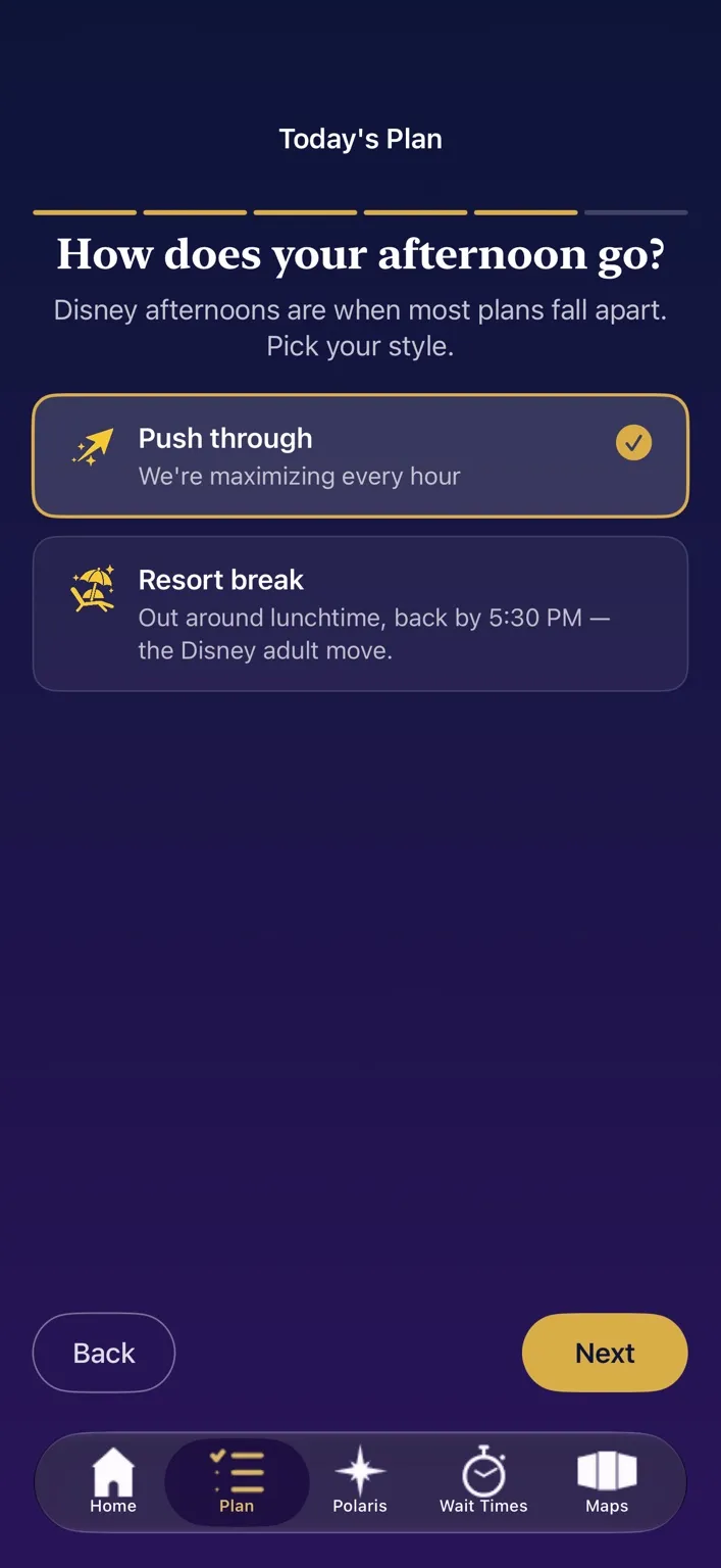 TODAY'S PLAN