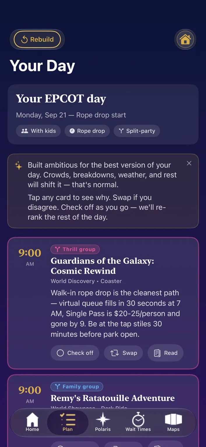 TODAY'S PLAN