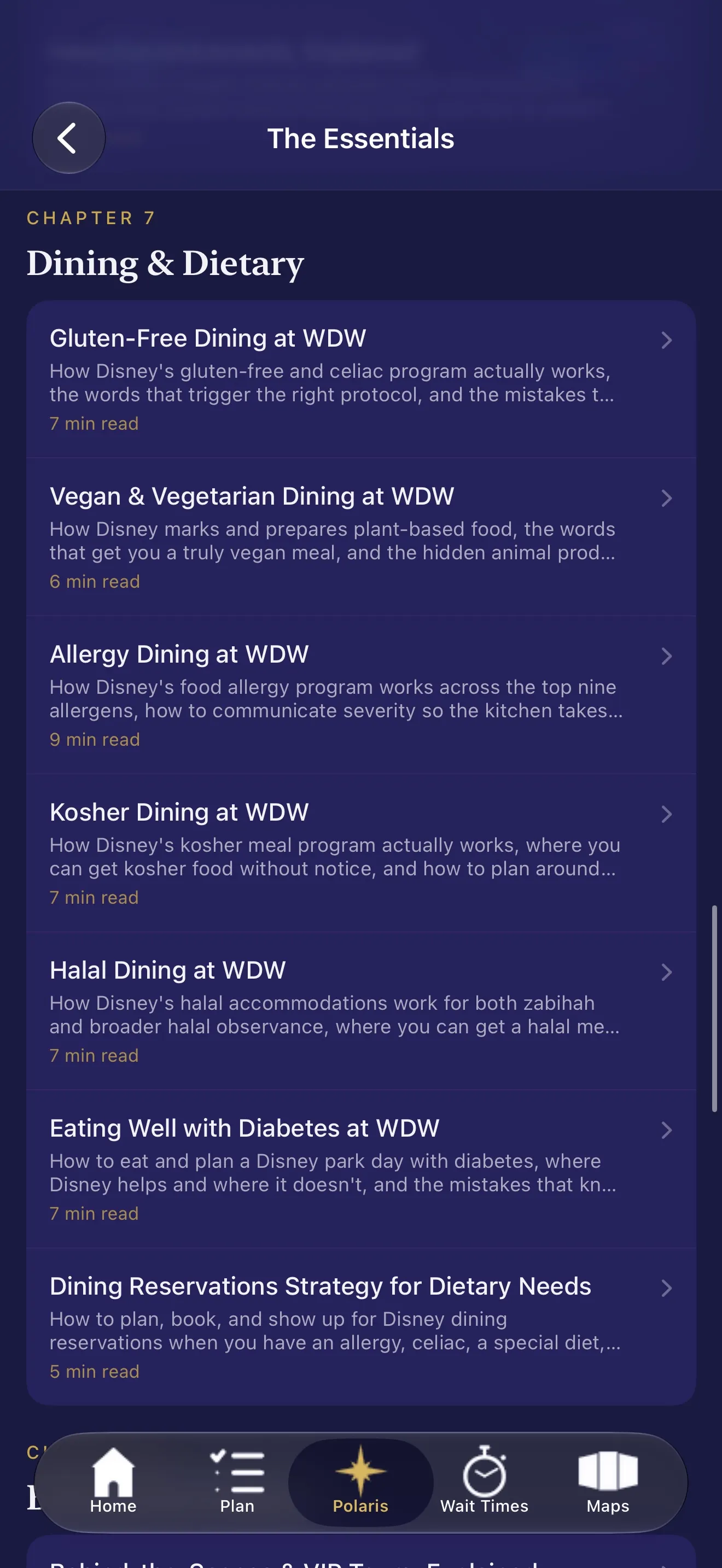 DINING & DIETARY