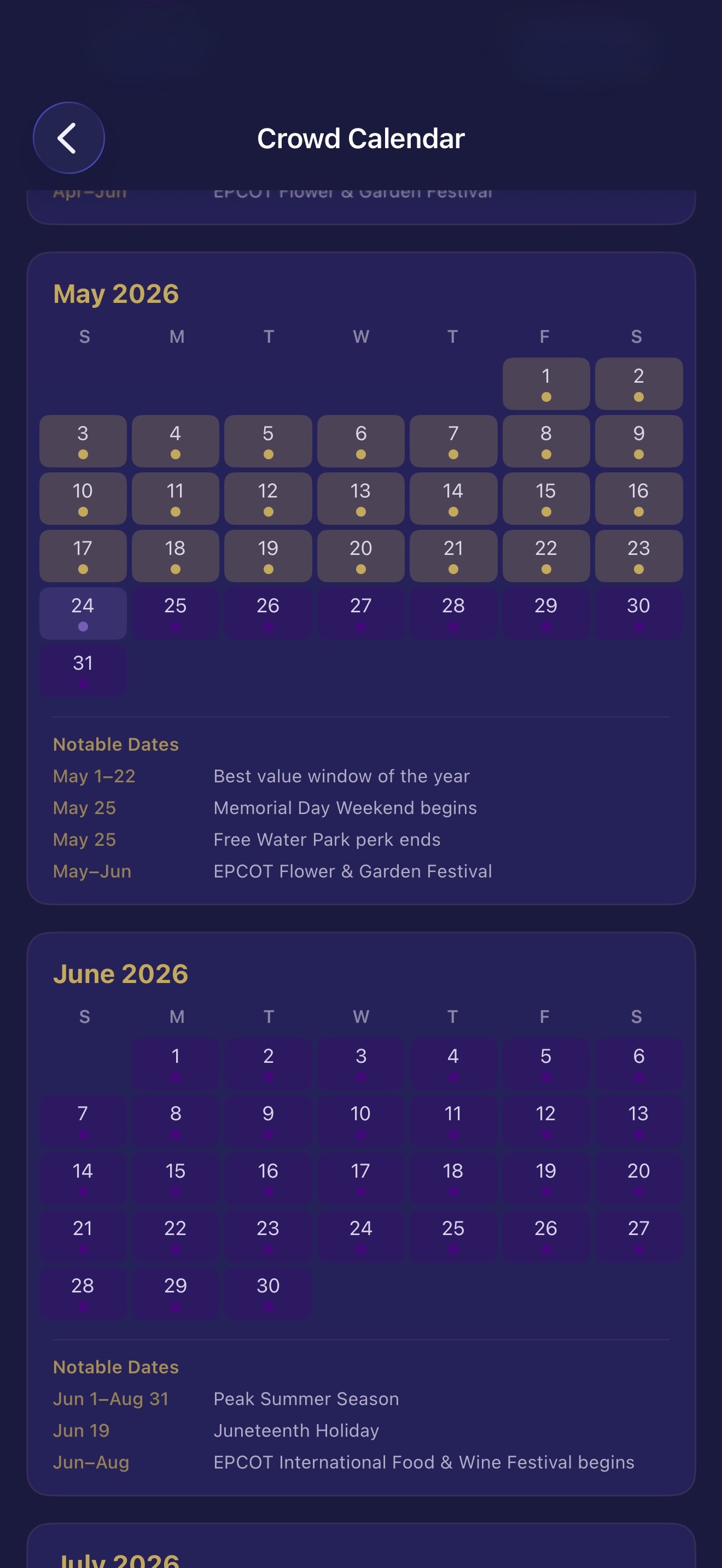 CROWD CALENDAR